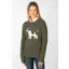 Rydale Ladies Crew Neck Character Knit Jumper - Patch The Jack Russel