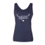Rydale Ladies Byland Cow Pattern Vest Top - Navy