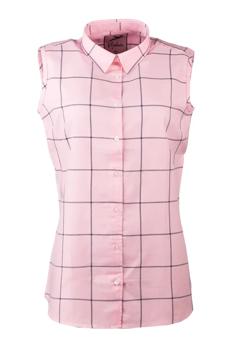 Rydale Ladies Laura Tweed Hannah Sleeveless Country Shirt - Laura Pink