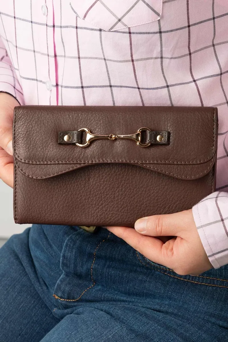 Rydale Ladies Helmsley Leather Snaffle Purse - Chestnut-2