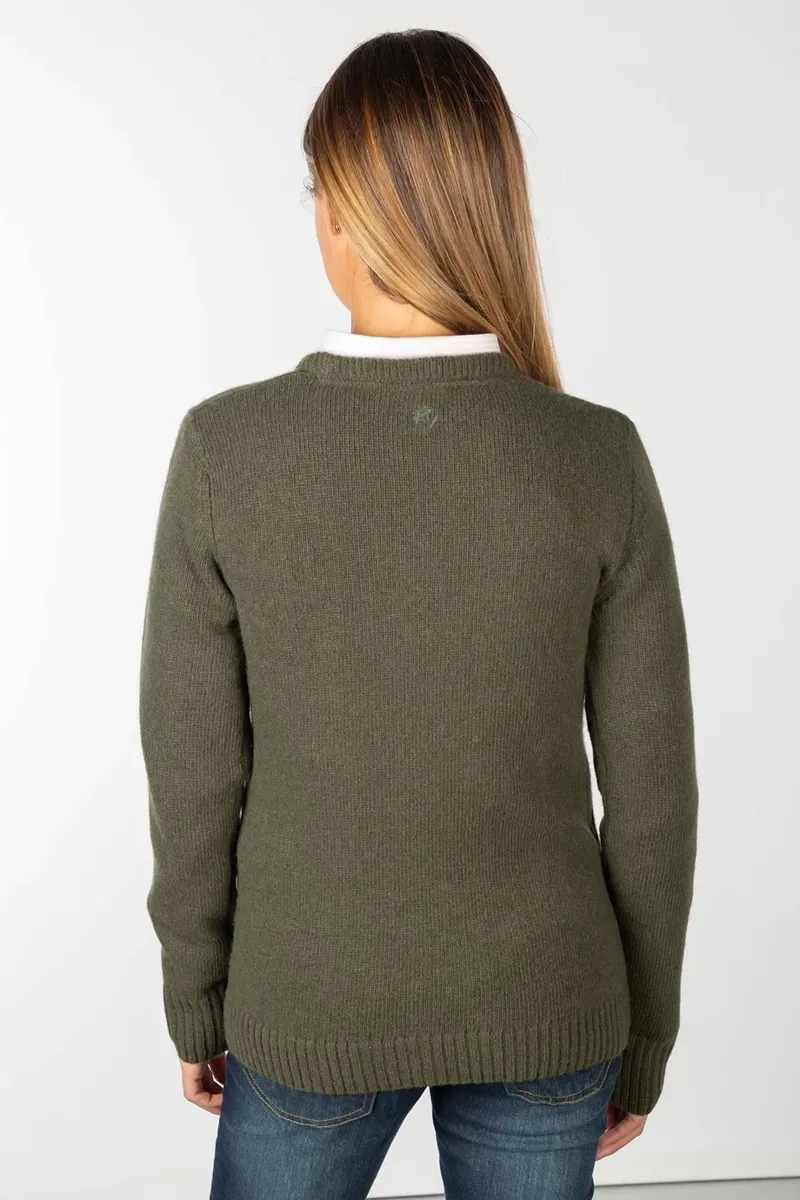 Rydale Ladies Crew Neck Character Knit Jumper - Hazel The Highland Cow-2