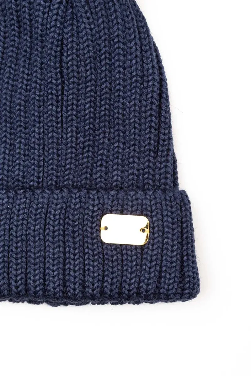 Rydale Bella Girls Pom Pom Hat - Navy-1