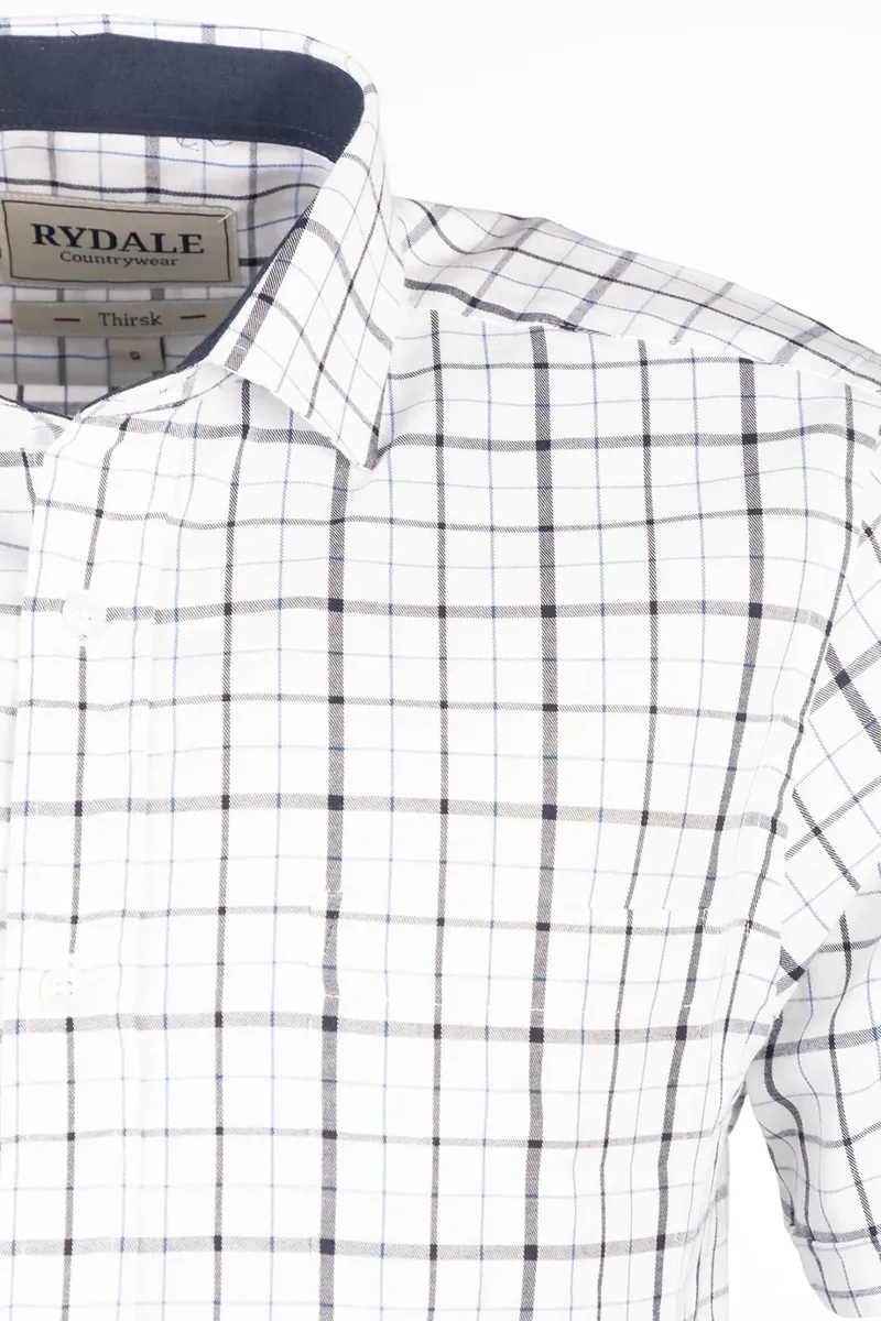 Rydale Men's Short Sleeve Country Shirt - Thirsk Dark Navy-2