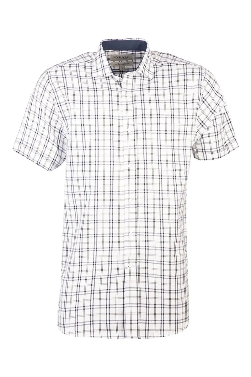 Rydale Men's Short Sleeve Country Shirt - Harrogate Dark Navy/Olive