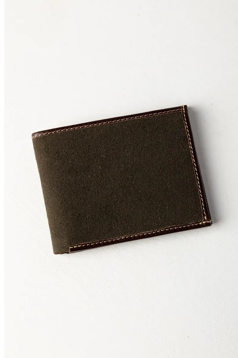 Rydale Men's Sledmere Canvas Bifold Wallet - Brown-1