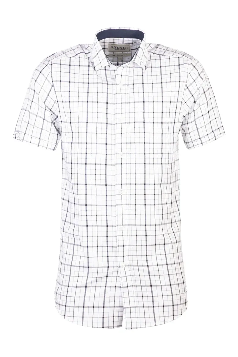 Rydale Men's Short Sleeve Country Shirt - Thirsk Dark Navy