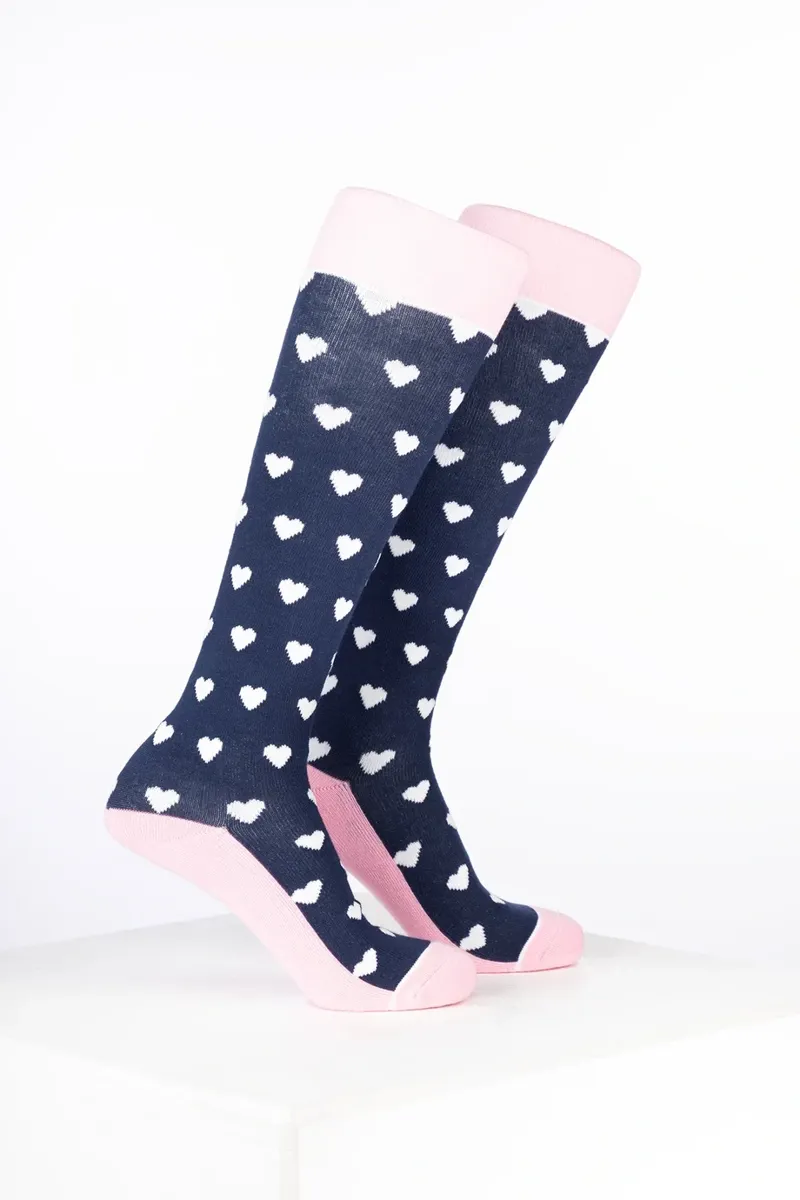 Rydale Junior Bamboo Rich Heart Riding Socks - Pack of Ten