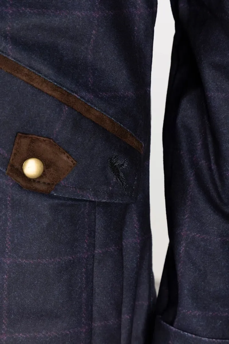 Rydale Ladies 3/4 Length Coat Danby - Navy-8