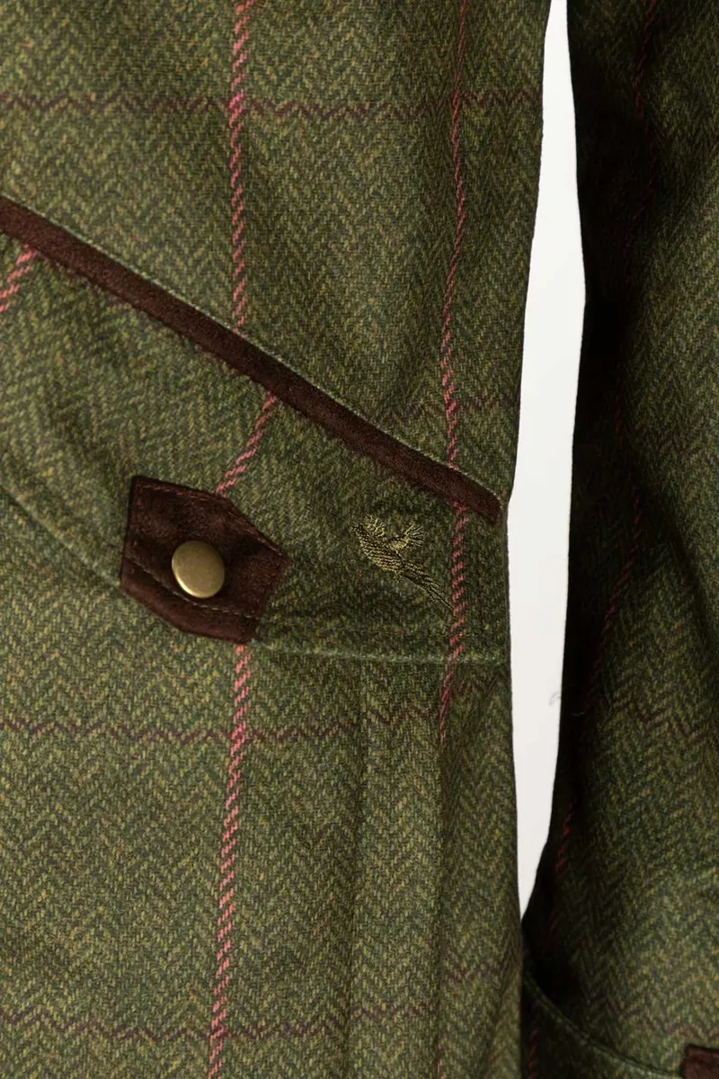 Rydale Ladies 3/4 Length Coat Danby - Olive Tweed-9