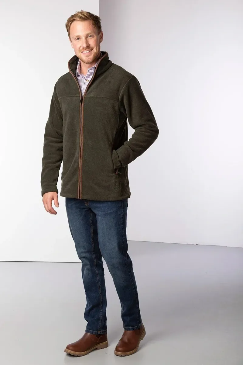 Rydale Men's Huggate Full Zip Fleece Jacket - Khaki-6
