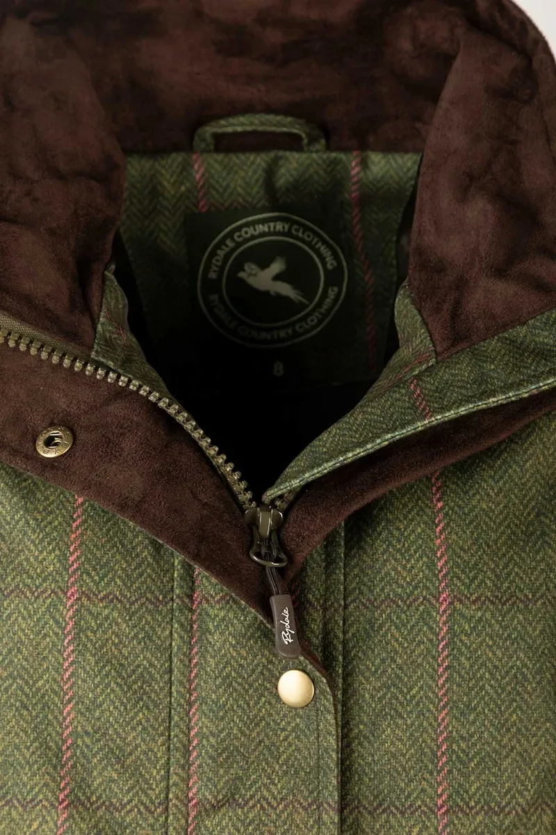 Rydale Ladies 3/4 Length Coat Danby - Olive Tweed-8