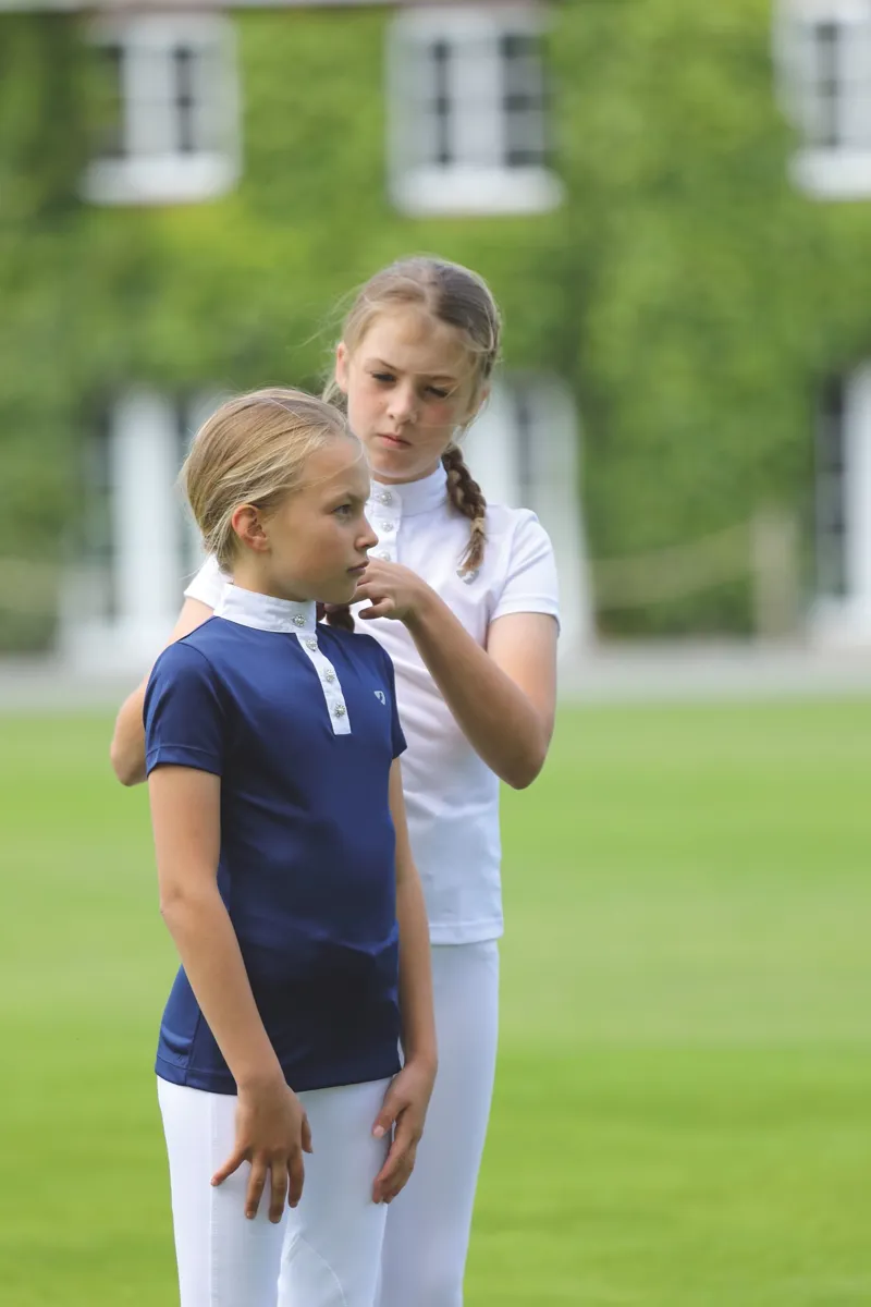 Shires Aubrion Monmouth Girls Show Shirt - Navy-1
