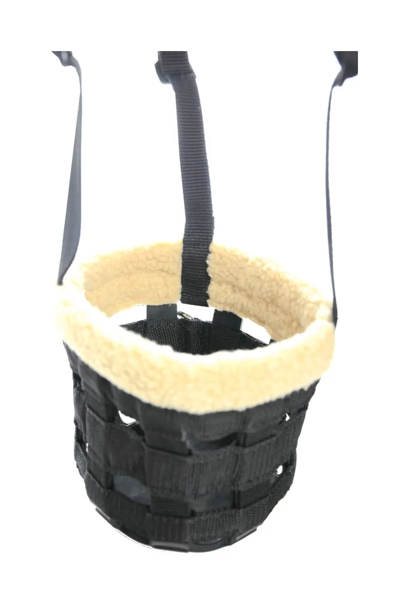 Hy Equestrian Muzzle with Fleece - Black-1