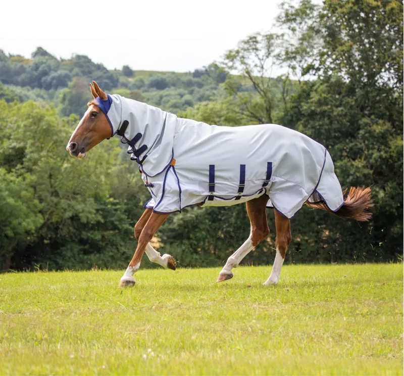 Shires Highlander Plus Sun Shade Fly Combo Rug - Grey-3