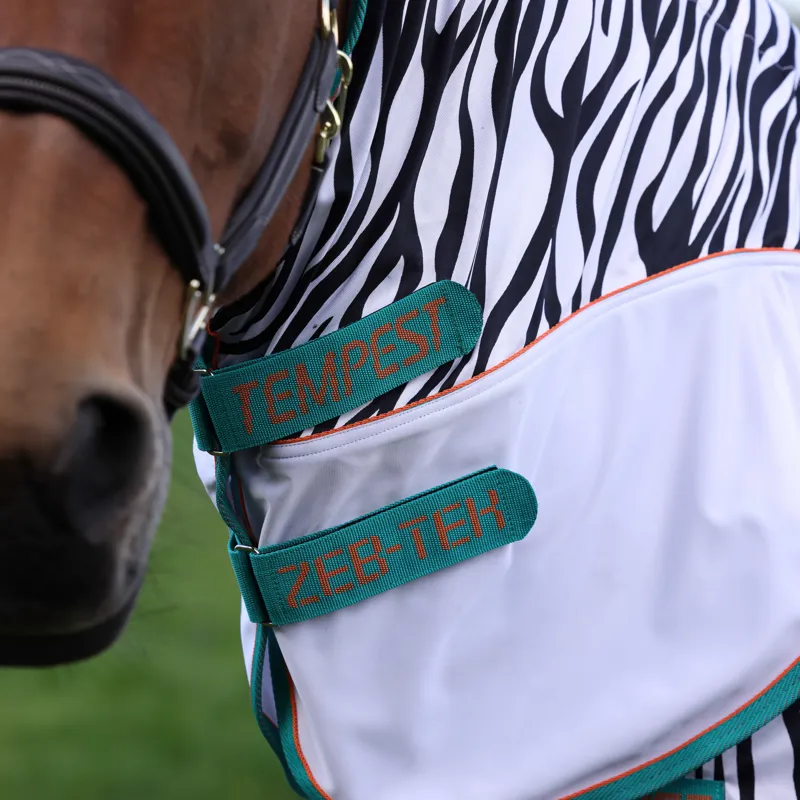 Shires Tempest Original Zeb-Tek Fly Combo Rug - Zebra Print-1