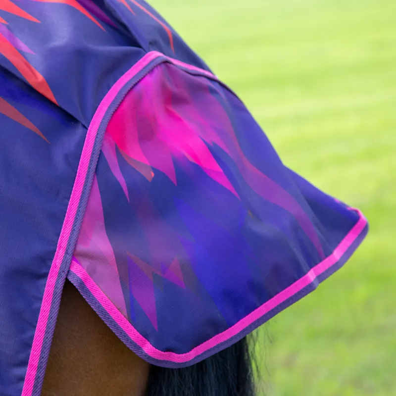 Shires Tempest Original 0g Lite Turnout Rug - Pink Tie Dye-2