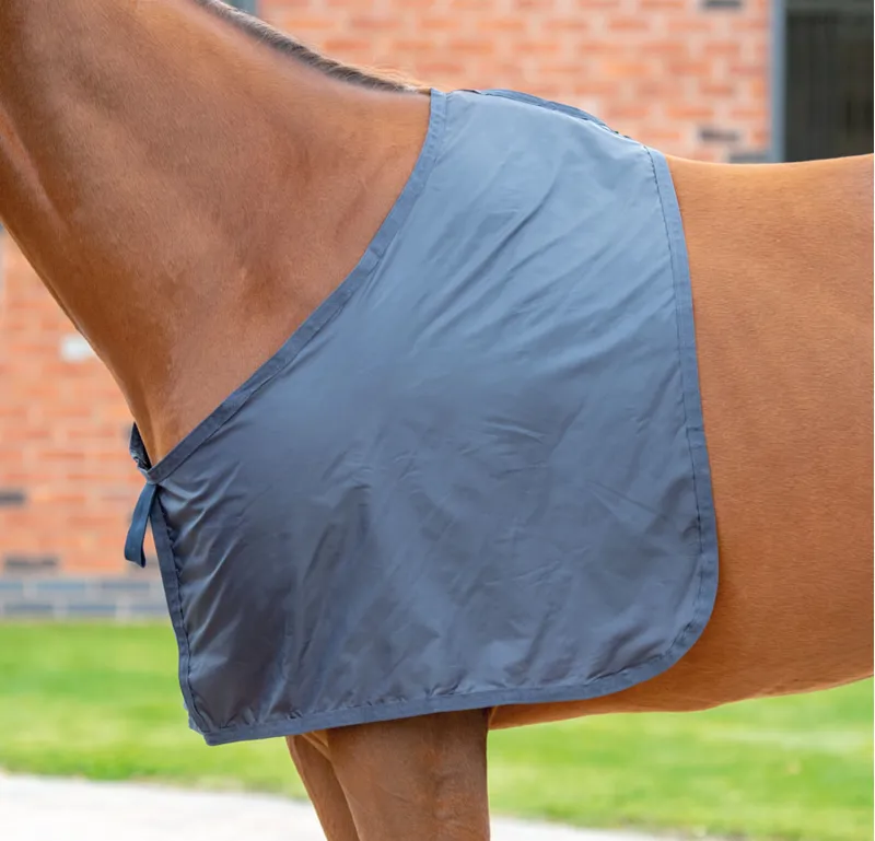 Shires Satin Anti-Rub Bib - Navy-2