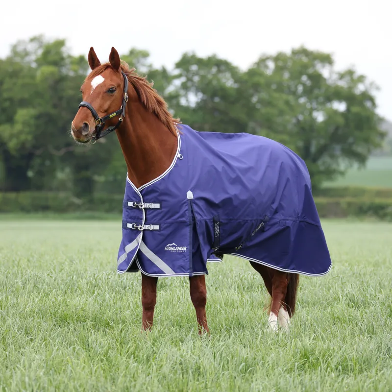 Shires Highlander Original 0g Lite Turnout Rug - Navy