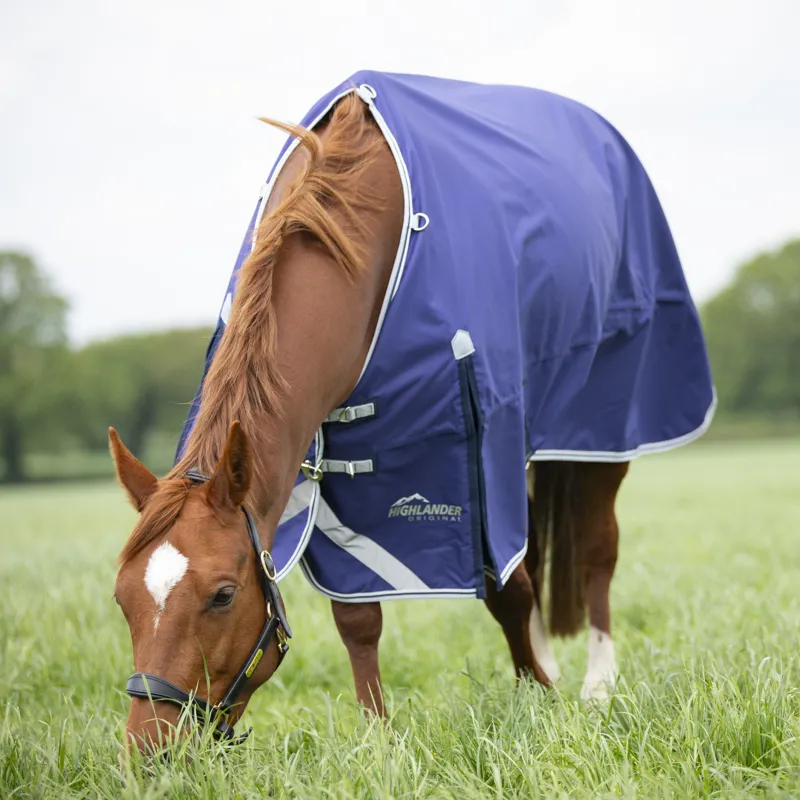 Shires Highlander Original 0g Lite Turnout Rug - Navy-1
