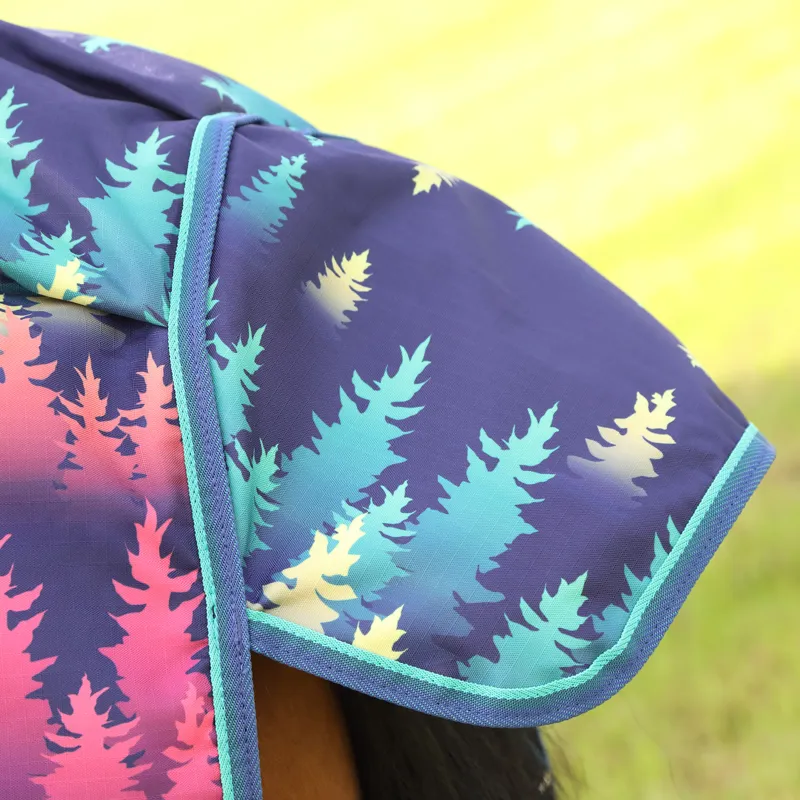 Shires Highlander Original 100g Turnout Rug - Navy Forest-2