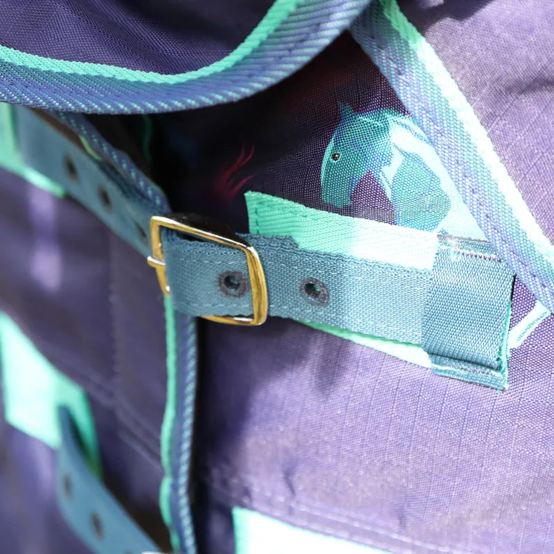 Shires Highlander Original 100g Turnout Combo Rug - Navy Forest-1