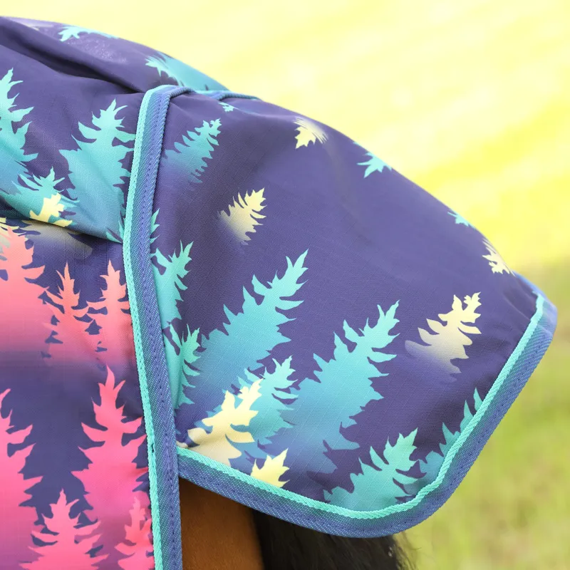 Shires Highlander Original 100g Turnout Combo Rug - Navy Forest-3