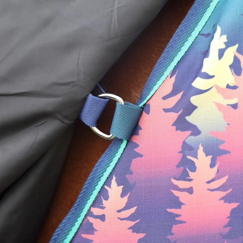 Shires Highlander Original 200g Turnout Neck Cover - Navy Forest-1