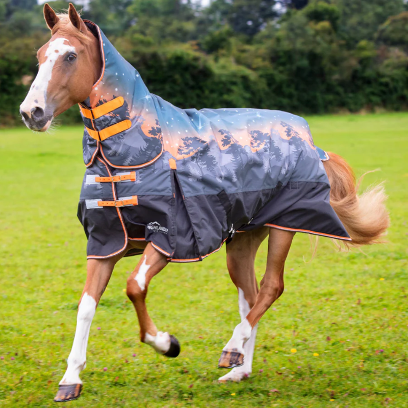 Shires Highlander Original 200g Turnout Combo Rug - Winter Sunset-1