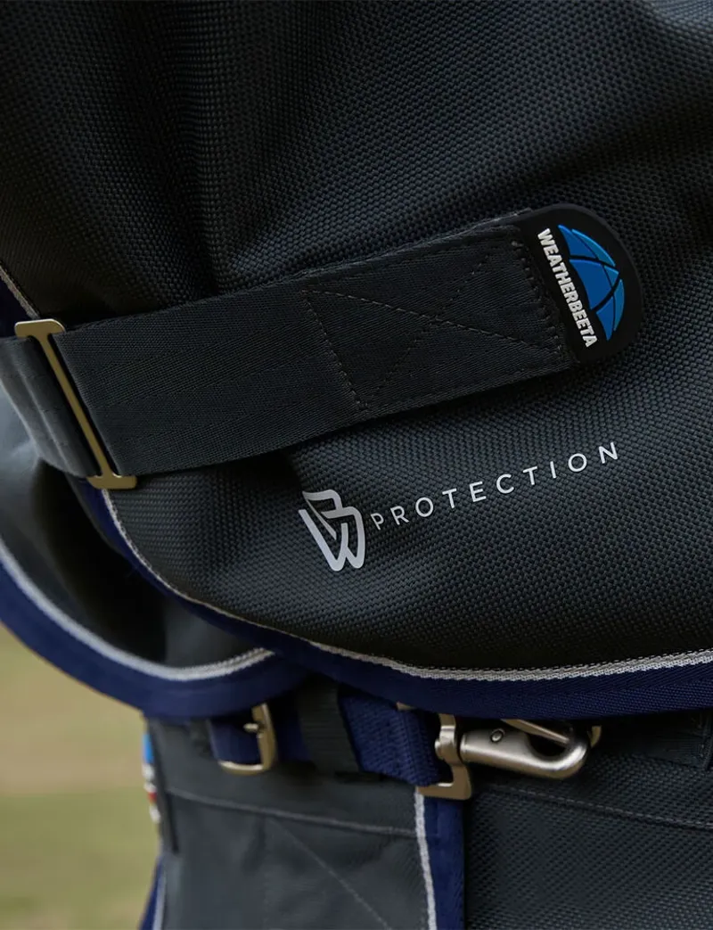 WeatherBeeta ComFiTec Ultra Detach-A-Neck 100g Turnout Rug - Charcoal-2