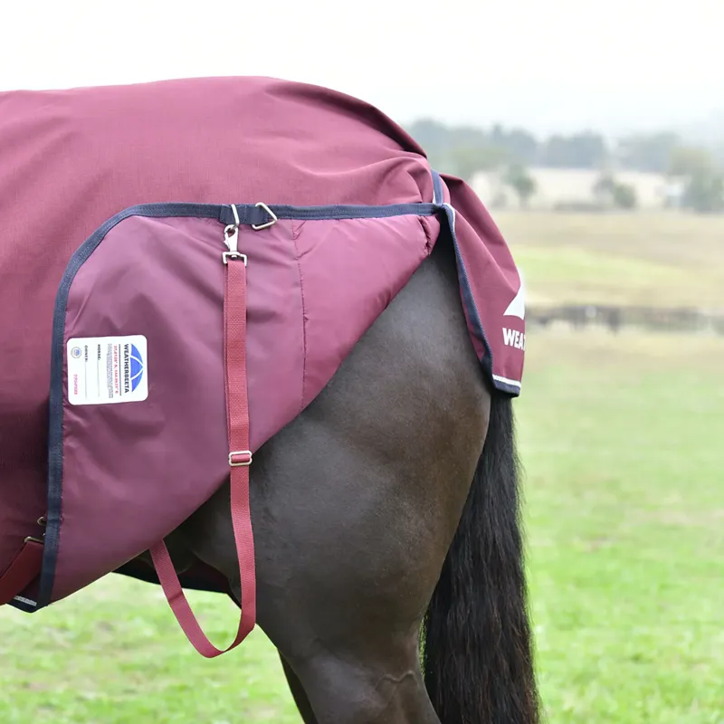 WeatherBeeta ComFiTec Essential 220g Turnout Combo Rug - Burgundy/Navy -5