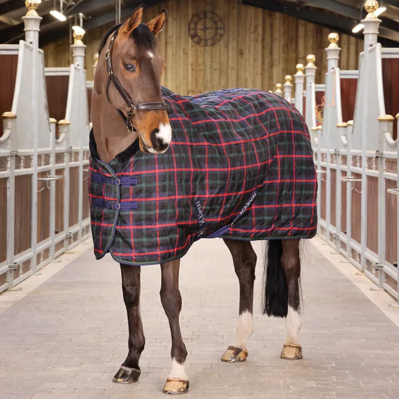 Shires Tempest Plus 100g Stable Rug - Green Check