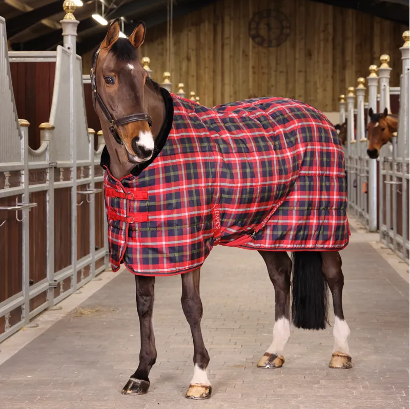 Shires Tempest Plus 200g Stable Rug - Red Check