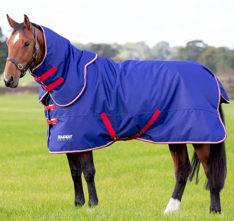 Shires Tempest Original 100g Turnout Rug and Neck Set - Navy