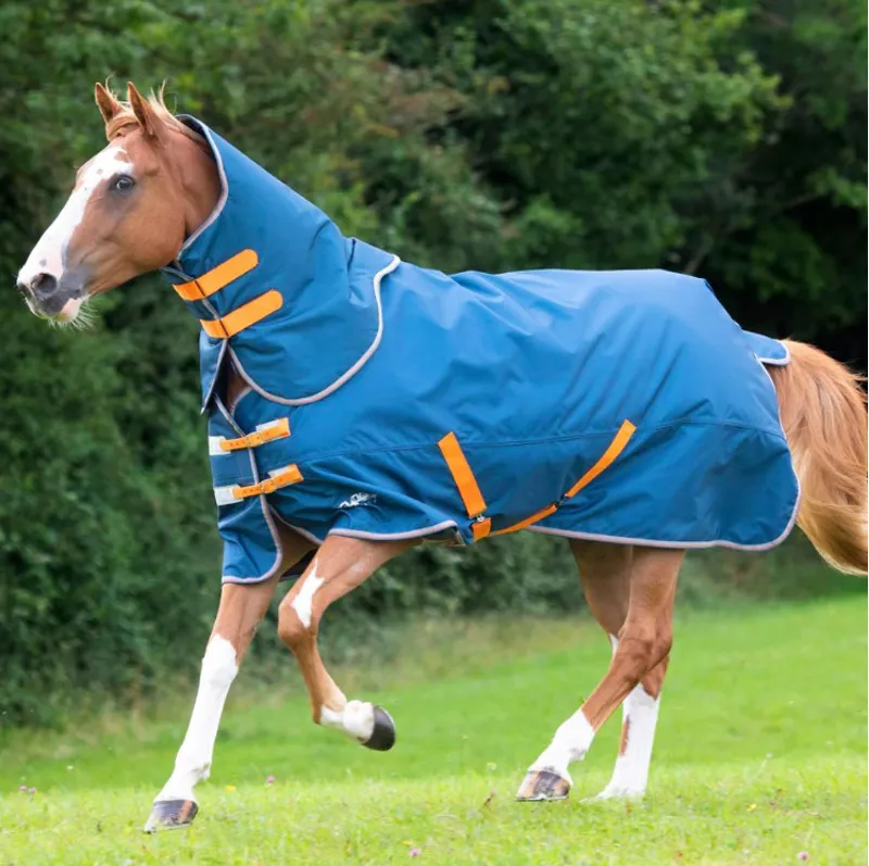 Shires Tempest Original 0g Lite Turnout Rug and Neck Set - Teal