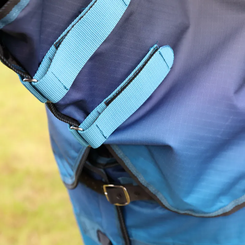 Shires Tempest Original 50g Turnout Rug and Neck Set - Blue Skeleton-1