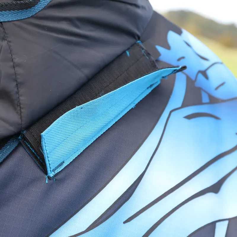 Shires Tempest Original 50g Turnout Rug and Neck Set - Blue Skeleton-2