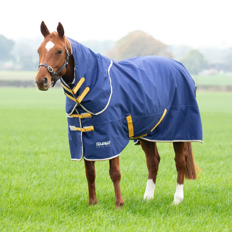 Shires Tempest Original 50g Turnout Rug and Neck Set - Navy