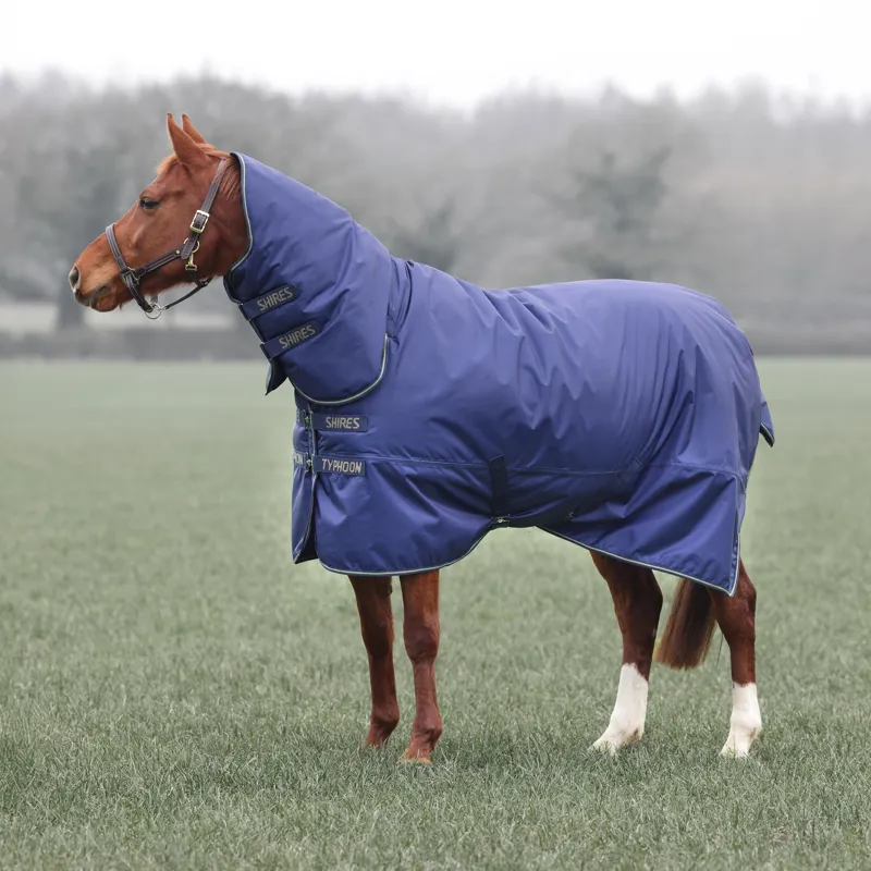 Shires Typhoon 0g Lite Combo Turnout Rug - Navy
