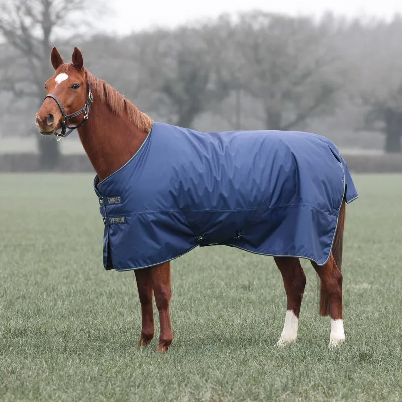 Shires Typhoon 0g Lite Turnout Rug - Navy