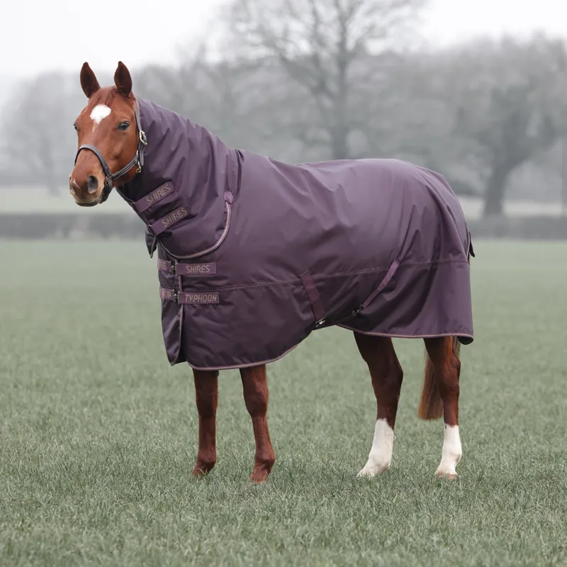 Shires Typhoon 100g Combo Turnout Rug - Black Cherry