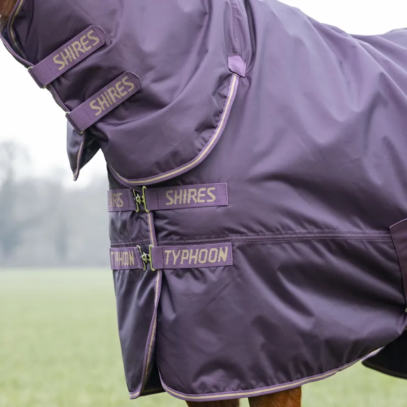 Shires Typhoon 100g Combo Turnout Rug - Black Cherry-2