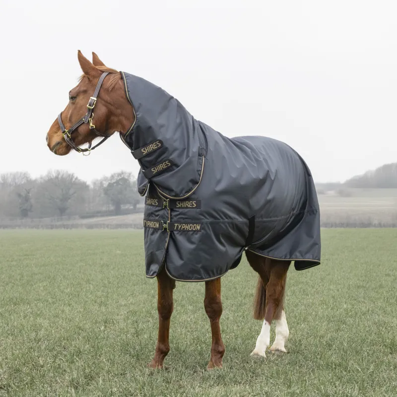 Shires Typhoon 50g Combo Turnout Rug - Black-1