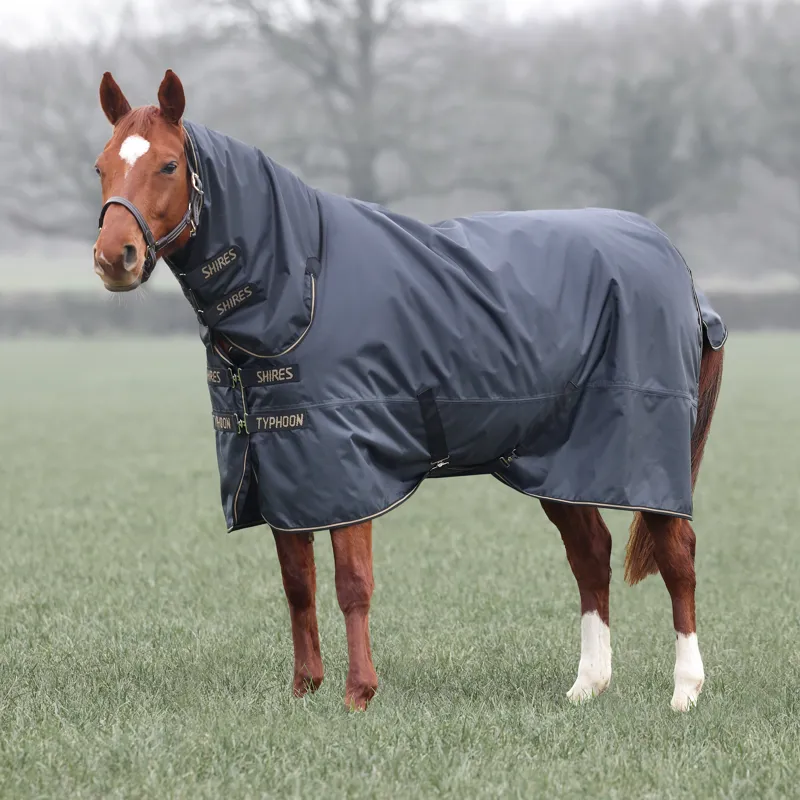 Shires Typhoon 50g Combo Turnout Rug - Black