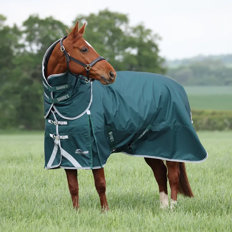 Shires Highlander Original 300g Turnout Rug and Neck Set - Green