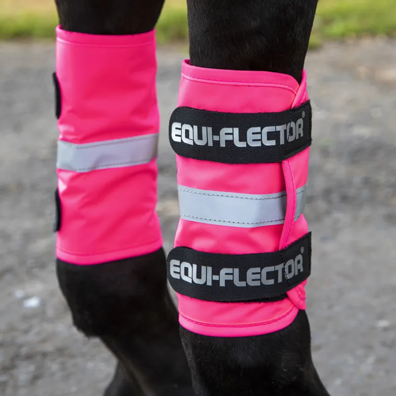 Shires Equi Flector Wraps - Pink-1