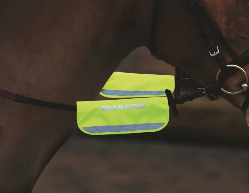 Shires Equi Flector Bridle Bands - Yellow