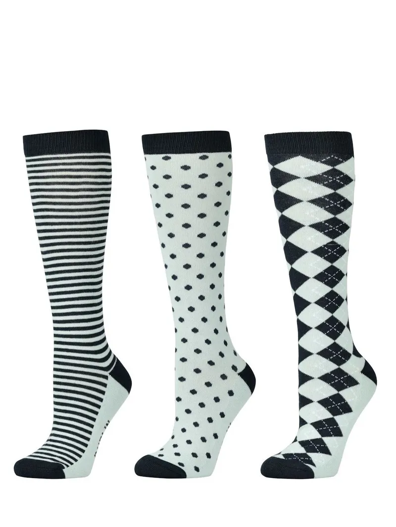 Dublin 3 Pack Socks - Navy Surf Spray