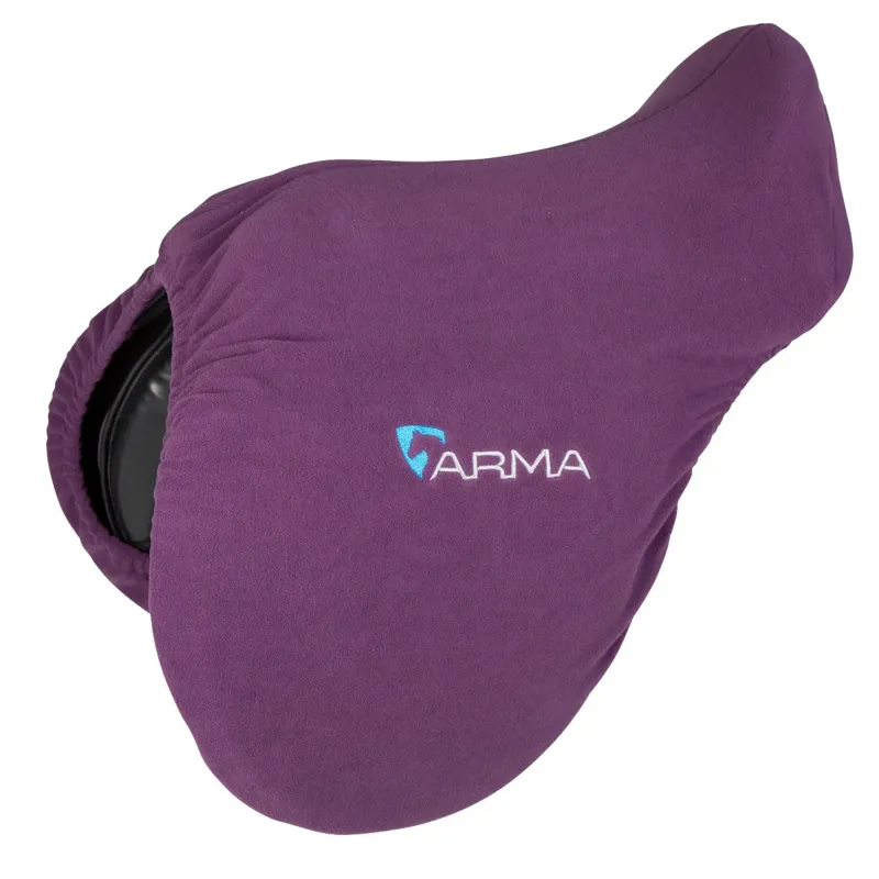 Shires ARMA Fleece Saddle Cover - Plum