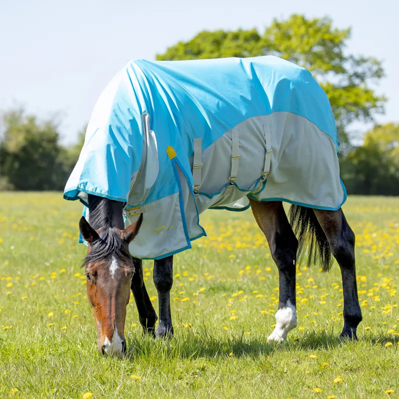 Shires Highlander Plus Waterproof Fly Rug - Blue-2