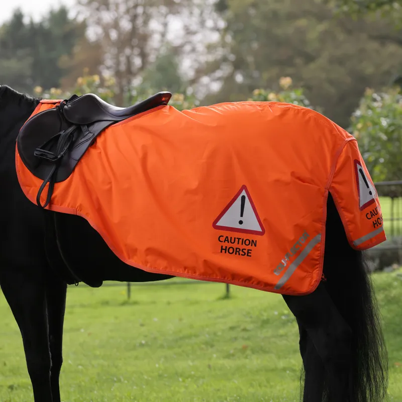 Shires Equi Flector Waterproof Exercise Sheet - Orange